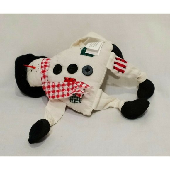 Snowman Fabric Christmas Ornament 7" Holiday Oriental Trading Co. Winter Patches - Picture 4 of 8